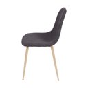 Ver imagem 3 de Cadeira Eames em Linho Grafite - Base Metal Madeira