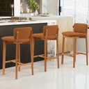 Ver imagem 2 de Kit 02 Banquetas Alta para Cozinha Sala de Jantar Bar Dara L02 Bouclê Terracota - Lyam Decor