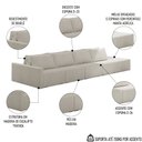 Ver imagem 3 de Sofá Ilha Modular com Puff para Sala Living 432cm Georgia K04 Bouclê Bege - Mpozenato