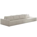 Ver imagem 1 de Sofá Ilha Modular com Puff para Sala Living 432cm Georgia K04 Bouclê Bege - Mpozenato