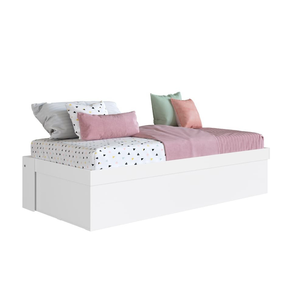 Cama Box Articulável Istambul com Baú Solteiro 93x194cm Branco Cb090 Art In Móveis - 3