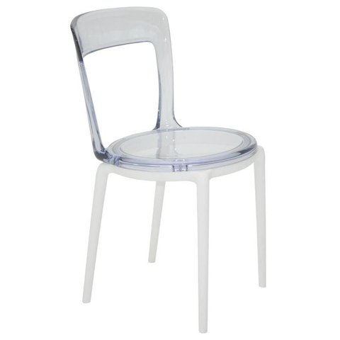 Cadeira Luna C Transparente Branco