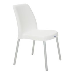 Cadeira Vanda Branco Pernas Anodizadas - 1