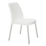 Cadeira Vanda Branco Pernas Anodizadas - 1