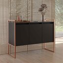 Ver imagem 5 de Buffet Industrial Aparador 3 Portas Tokyo - Preto Cobre