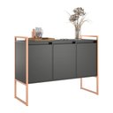 Ver imagem 3 de Buffet Industrial Aparador 3 Portas Tokyo - Preto Cobre