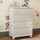 Ver imagem 1 de Cômoda Infantil 65cm com 4 Gavetas Allegra Multimóveis Mp4421 Branco/off White Branco/off White