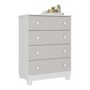 Ver imagem 2 de Cômoda Infantil 65cm com 4 Gavetas Allegra Multimóveis Mp4421 Branco/off White Branco/off White