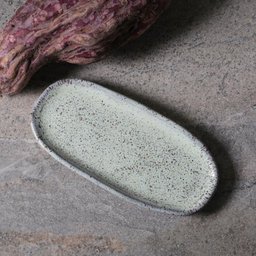 CONJUNTO C/ 4 TRAVESSAS OVAL RASA MINI ORGÂNICO PISTACHE 16,5x8 CM - 4