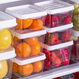 Pote Plástico Organizador para Alimentos Chef Pro Paramount Retangular Branco - 4