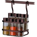 Ver imagem 1 de Porta Temperos 7 Peças Suporte Porta Condimentos Para Barra - Bronze