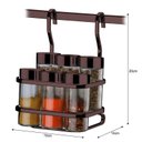 Ver imagem 4 de Porta Temperos 7 Peças Suporte Porta Condimentos Para Barra - Bronze