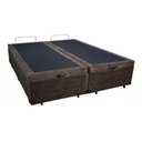 Ver imagem 1 de Cama Box Baú Queen Reforçada Fabricação Própria - Corino - Marrom