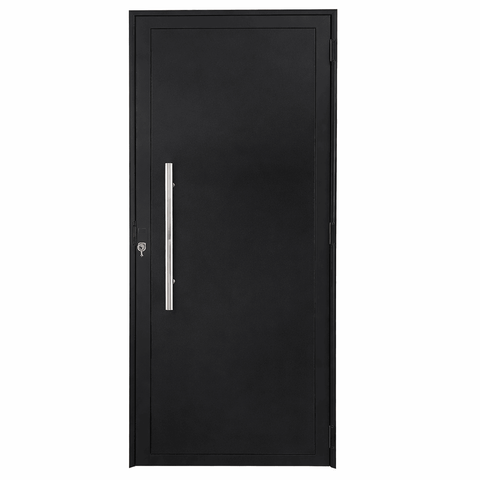 Porta de Giro Alumínio Preto Lambril C/puxador 60cm Maxx