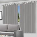 Ver imagem 2 de Cortina Blackout Pelicula C-ilhos Cinza 200x140