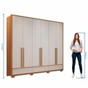 Ver imagem 7 de Guarda Roupa Casal 6 Portas 3 Gavetas Nt6035 Freijó/off White Notável Móveis