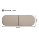 Ver imagem 4 de Cabeceira Dobrável Amau Desing Sotisficado Estofada 1,58m para Cama Queen Box Bege