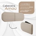 Ver imagem 2 de Cabeceira Dobrável Amau Desing Sotisficado Estofada 1,58m para Cama Queen Box Bege