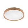 Plafon de Sobrepor Redondo Acrilico Estilo Madeira 38cm Led 60w 3 em 1 Bivolt Paris Luz - 1