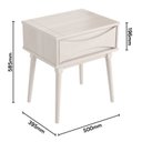Ver mais imagens de Cama Queen + 2 Mesas de Cabeceira Nordik Branco/Lavado
