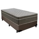 Ver imagem 1 de Cama Box Suede Solteiro + Colchão Sereneprime Molas Ensacadas 88x188x65 Marrom