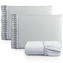 Ver imagem 1 de Jogo de Lençol Queen 3 Peças Basic Percal 180 Fios Lese Bordado Inglês - Cinza