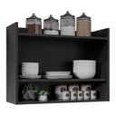 Ver imagem 2 de Armário Aéreo Cozinha Multiuso Cecília 70cm 02 Portas - Ssx Multicoisas Preto