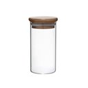 Ver imagem 1 de Dupla de Porta Mantimentos Vidro Boro Tampa Bambu 150 Ml Mimo Style