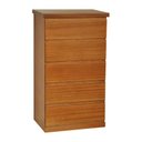 Ver imagem 1 de Cômoda de Madeira Maciça 0,60m 5 Gavetas Manu