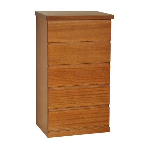 Cômoda de Madeira Maciça 0,60m 5 Gavetas Manu