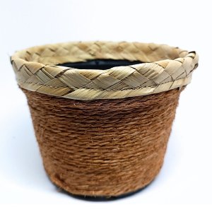 Vaso Cachepot de Sisal Grande - Ferrugem