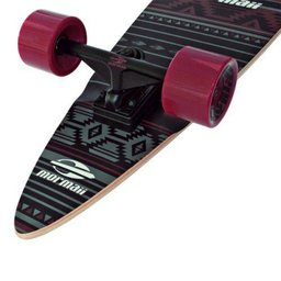 Skate Longboard Étnico Abec-7 Preto Cinza E Vermelho Mormaii - 4