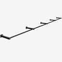 Ver imagem 1 de Arara de Parede para Loja Modelo Premium Leve Comac - 8 Tamanhos - Preto - 360cm