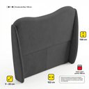 Ver imagem 4 de Cabeceira Orgânica para Cama Box Casal Padrão Luma 140cm Bouclê Cinza Escuro - Desk Design