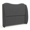 Ver imagem 2 de Cabeceira Orgânica para Cama Box Casal Padrão Luma 140cm Bouclê Cinza Escuro - Desk Design