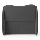 Ver imagem 5 de Cabeceira Orgânica para Cama Box Casal Padrão Luma 140cm Bouclê Cinza Escuro - Desk Design
