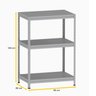ESTANTE DE AÇO PESADA 125X92X60 3 PRAT. AÇO PANDIN - CINZA EPP1250X600 PRAT AÇO - 2