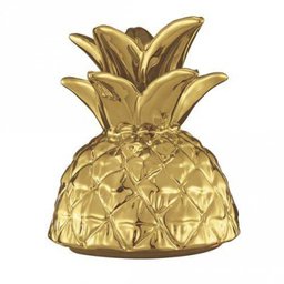 Abacaxi Decorativo em Cerâmica Mart Collection 15cmx28cm Dourado - 3