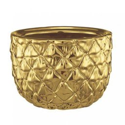 Abacaxi Decorativo em Cerâmica Mart Collection 15cmx28cm Dourado - 2
