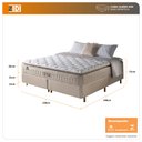 Ver imagem 3 de Cama Box Queen Fendi + Colchão Molas Ensacadas Macio Cincinnati Pillow Top 158x198x73cm