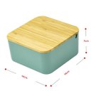 Ver imagem 4 de Caixa Porta Objetos Joias Brincos Anéis Com Espelho Bambu:VERDE