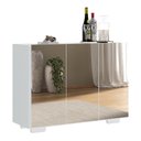 Ver imagem 1 de Aparador Buffet 4 Portas Com Espelho E Pés Quadrados Vegas V3560 Branco Branco