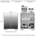 Ver imagem 6 de Aparador Buffet 4 Portas Com Espelho E Pés Quadrados Vegas V3560 Branco Branco