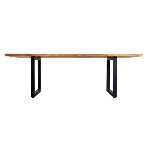 Mesa de Reunião 6 Lugares Podcast sem Gavetas Madeira Maciça 230cm Amadeirado