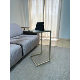 Mesa Lateral Sofá Industrial - Metalon Champagne - 5