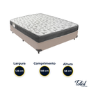Ver imagem 3 de Cama Box Viúvo Bege e Colchão Iso 100 D33 Ortobom