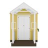 Casinha de Brinquedo Mdf com Varanda C/cerca Artesanal Branco/amarelo L12 - Gran Belo Casinha Infant - 6