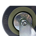 Ver mais imagens de Rodízio Rodinha Giratório Placa Base Aço Roda Pp Cinza Diâmetro 75mm 3" Altura 105mm