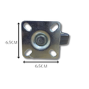 Ver imagem 3 de Rodízio Rodinha Giratório Placa Base Aço Roda Pp Cinza Diâmetro 75mm 3" Altura 105mm