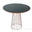 Ver imagem 3 de Mesa de Jantar Cone Raiada Com Tampo de Madeira 1,40M Redondo - Bella Brasil Decor Tatu Bola Móveis 